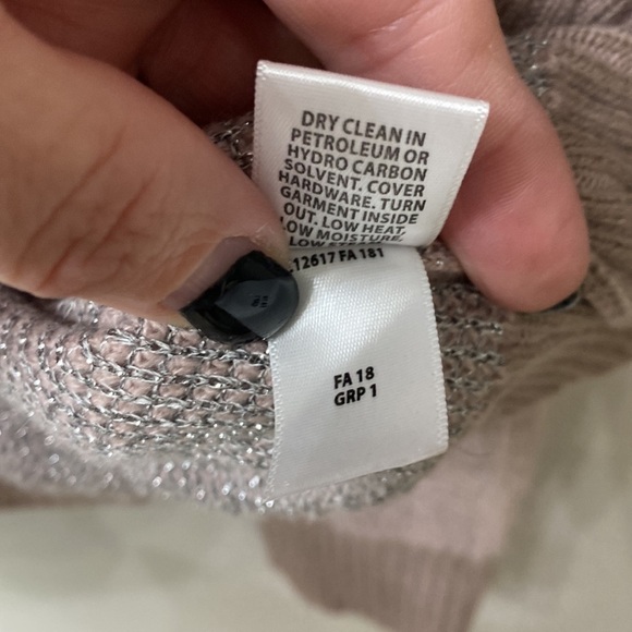 St.John pink sparkle waffle knit bomber jacket size P - Picture 12 of 16